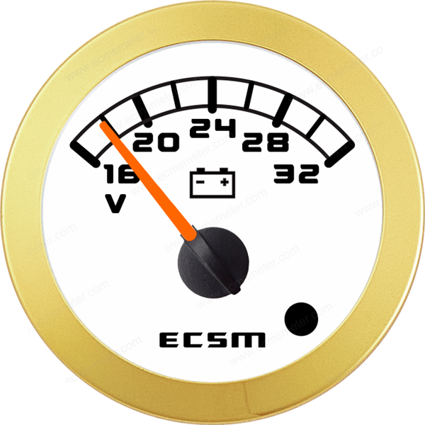 ECT-Voltmeter 24V (with low voltage alarm light)