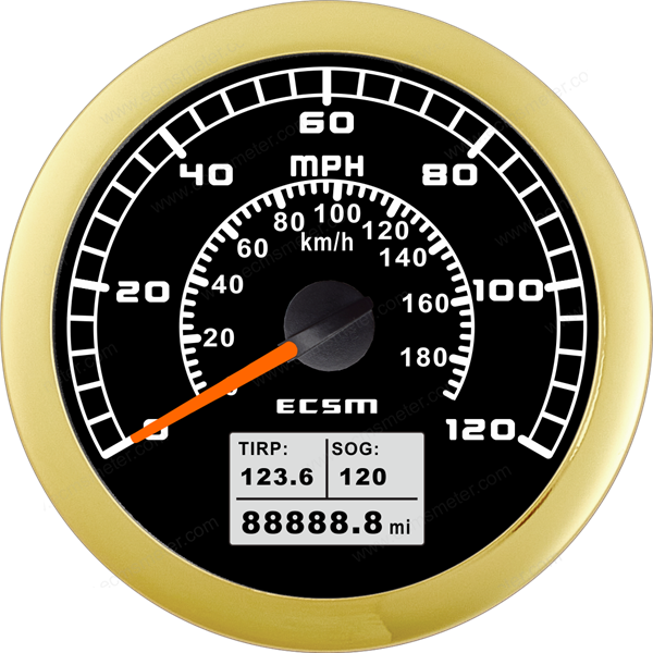 ECT-GPS speedometer 120MPH