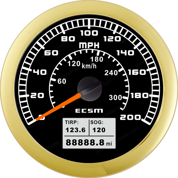 ECT-GPS speedometer 200MPH