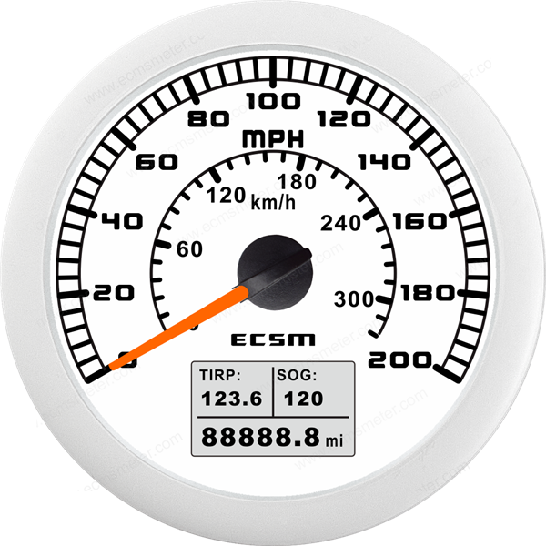 ECT-GPS speedometer 200MPH