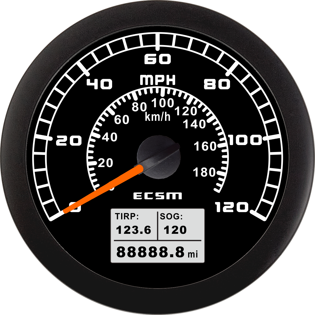 ECT-GPS speedometer 120MPH