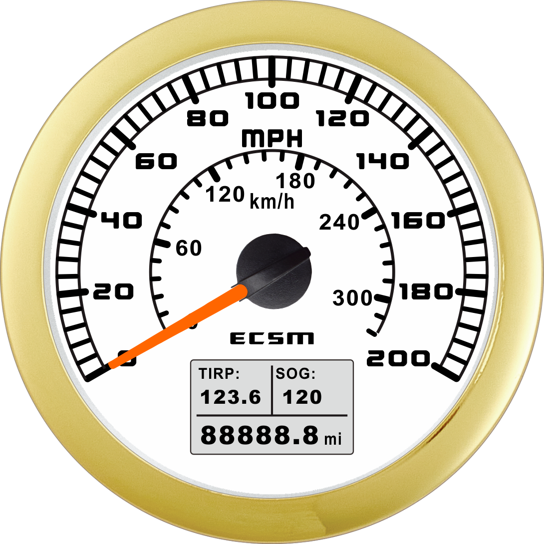 ECT-GPS speedometer 200MPH